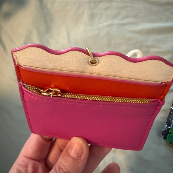 Bath & Body Works Pink and Orange Card Holder with Lanyard - Picture 3 of 3
